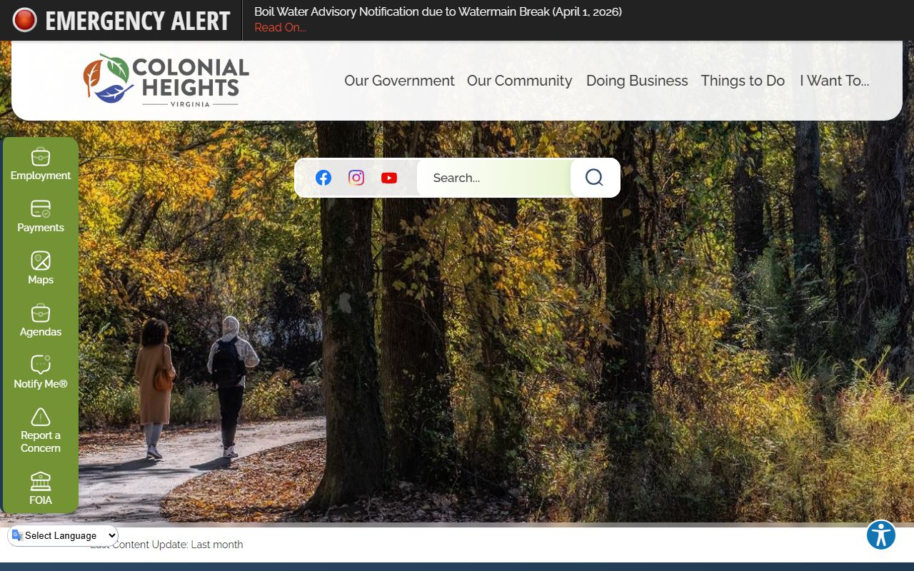 Colonial Heights city government traffic records