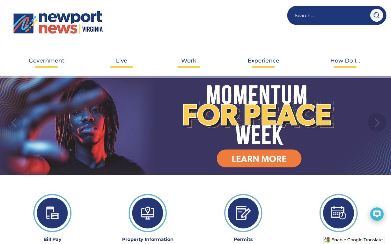 Newport News traffic ticket records and city services portal