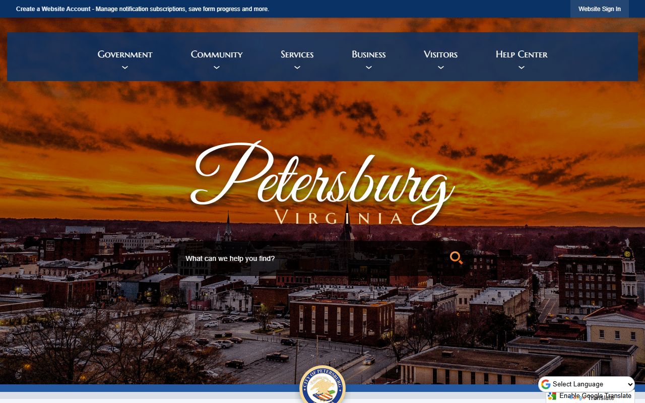 Petersburg Virginia Government Resources - Traffic Records
