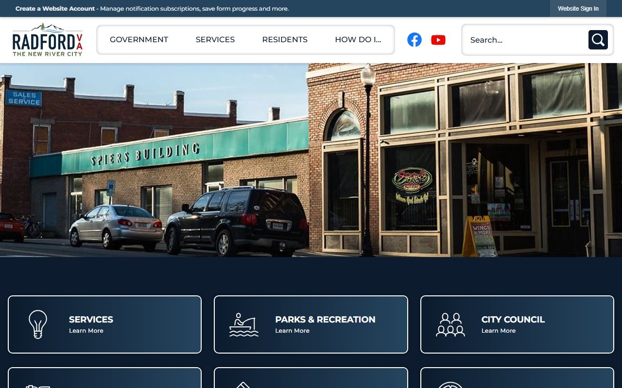 Radford Virginia traffic records and city services