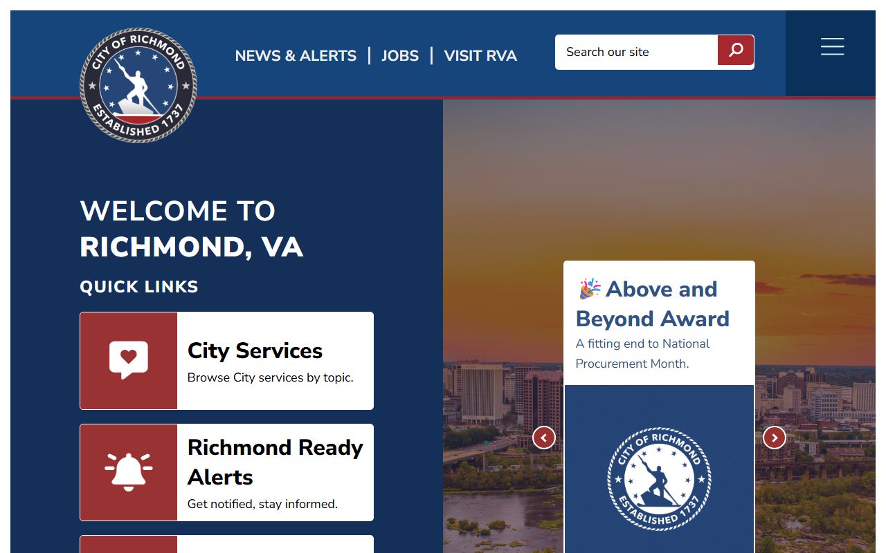 Richmond Virginia traffic records city portal