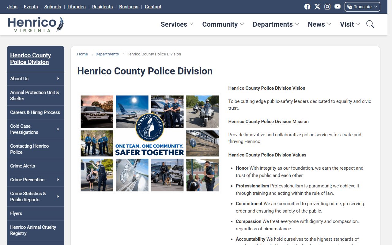 Henrico County Police Department traffic ticket records
