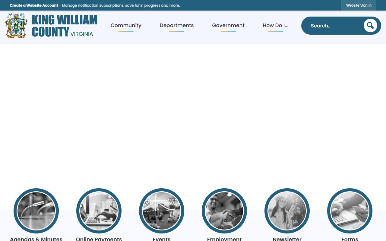 King William County Sheriff and government website for traffic ticket records