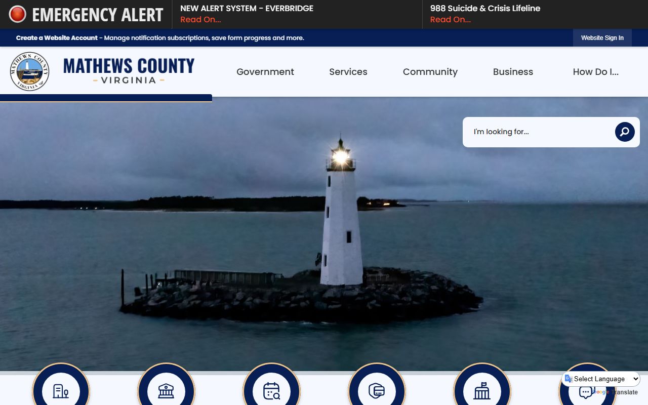 Mathews County Sheriff and government website for traffic ticket records
