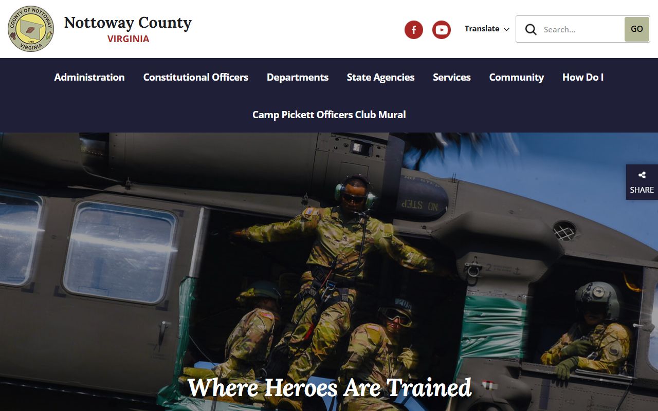 Nottoway County government website - traffic ticket records and sheriff's office