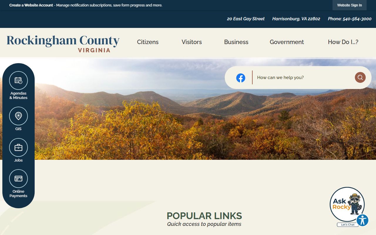 Rockingham County Sheriff and government website for traffic ticket records