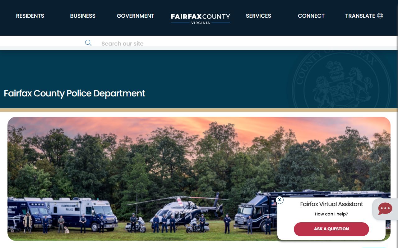 Fairfax County Police Department traffic records